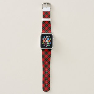 Wallace tartan red black plaid apple watch band