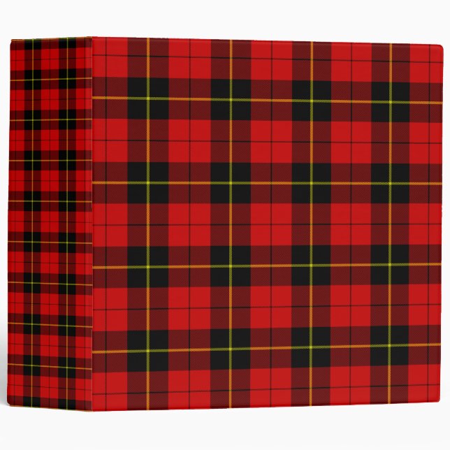 Wallace tartan red black plaid binder (Front/Spine)