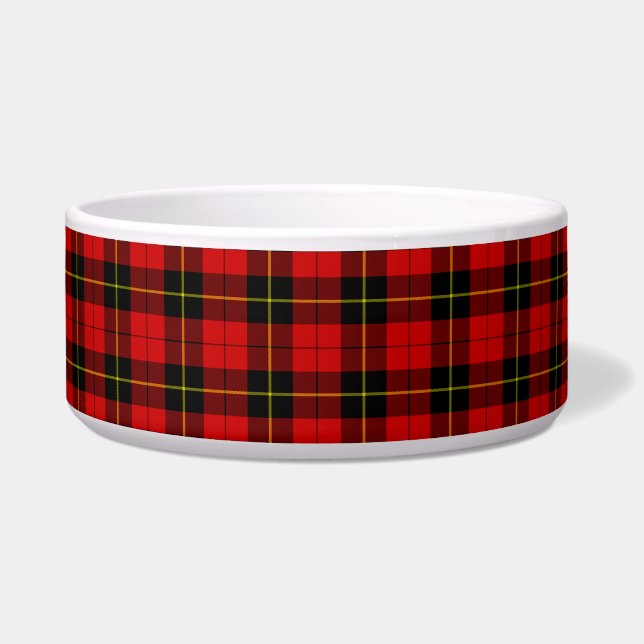 Wallace tartan red black plaid bowl (Front)