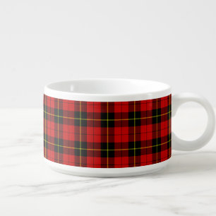 Wallace tartan red black plaid bowl