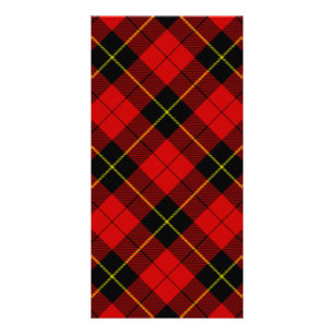 Wallace tartan red black plaid card