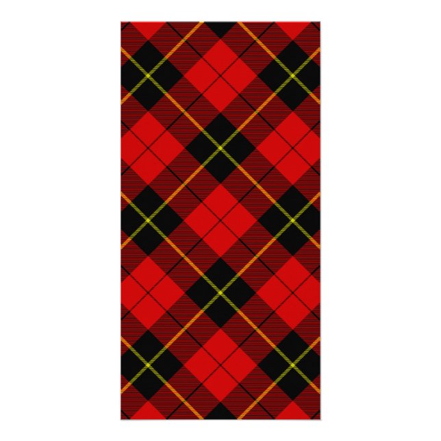 Wallace tartan red black plaid card (Front)