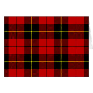 Wallace tartan red black plaid cards