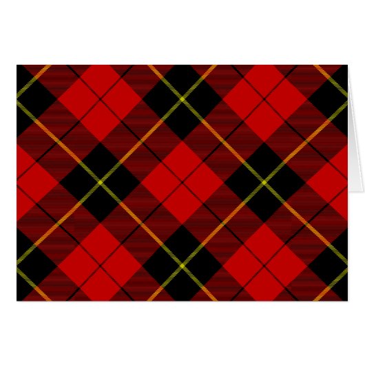 Wallace tartan red black plaid cards (Front Horizontal)