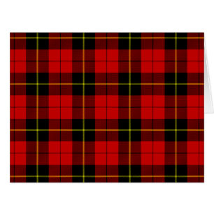 Wallace tartan red black plaid cards