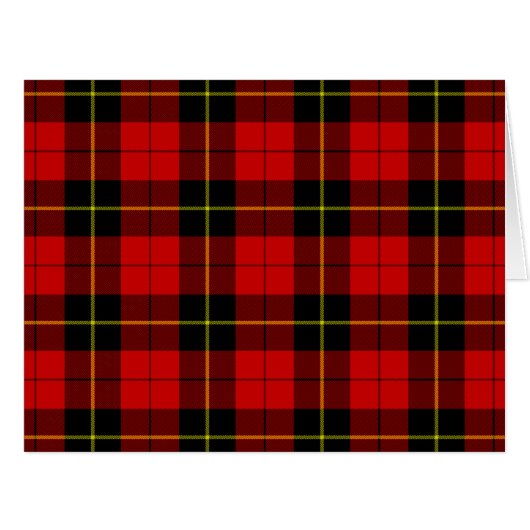 Wallace tartan red black plaid cards (Front Horizontal)