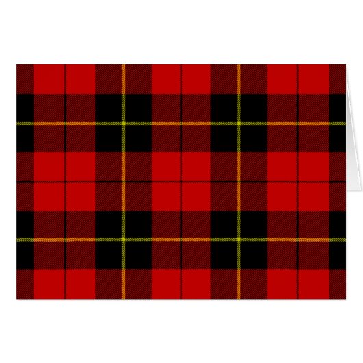 Wallace tartan red black plaid cards (Front Horizontal)