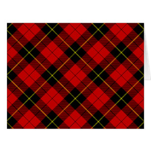 Wallace tartan red black plaid cards