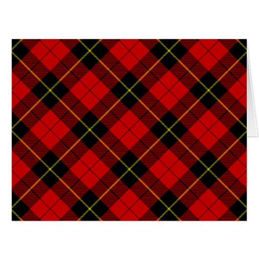 Wallace tartan red black plaid cards (Front Horizontal)