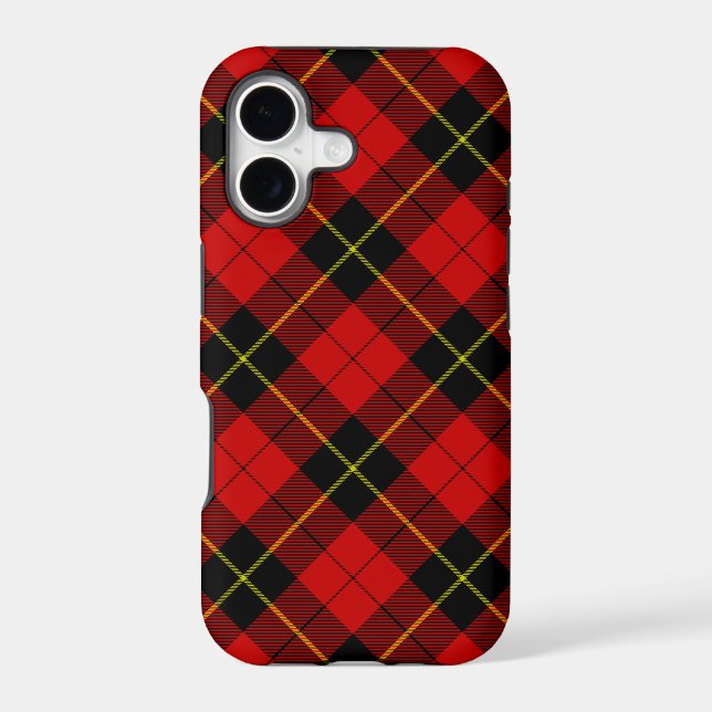 Wallace tartan red black plaid Case-Mate iPhone case (Back)