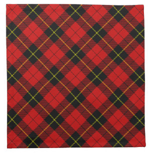 Wallace tartan red black plaid cloth napkin
