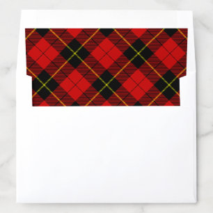 Wallace tartan red black plaid envelope liner