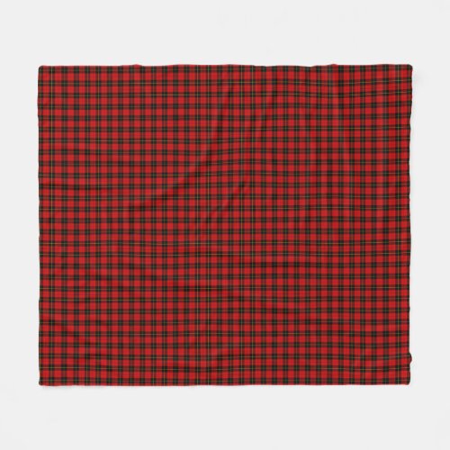 Wallace tartan red black plaid fleece blanket