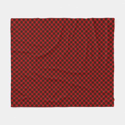 Wallace tartan red black plaid fleece blanket