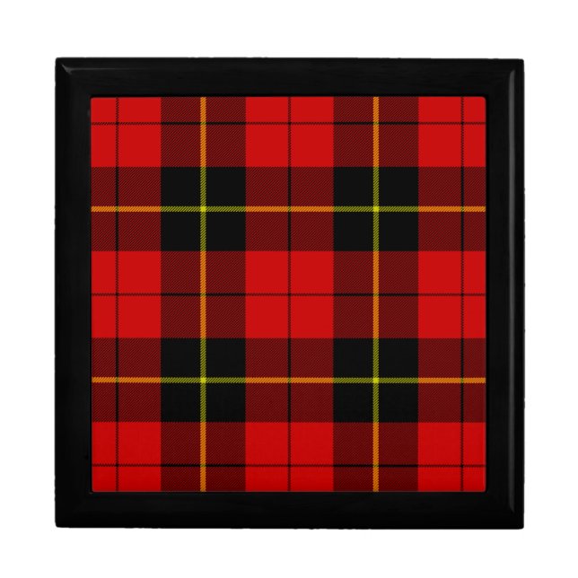 Wallace tartan red black plaid gift box (Front)