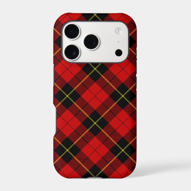 Wallace tartan red black plaid iPhone case (Back)