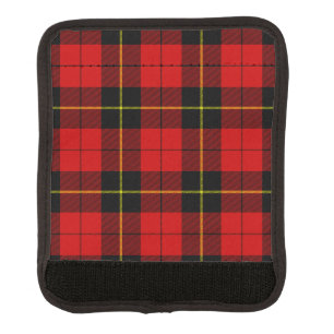 Wallace tartan red black plaid luggage handle wrap