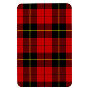 Wallace tartan red black plaid magnet