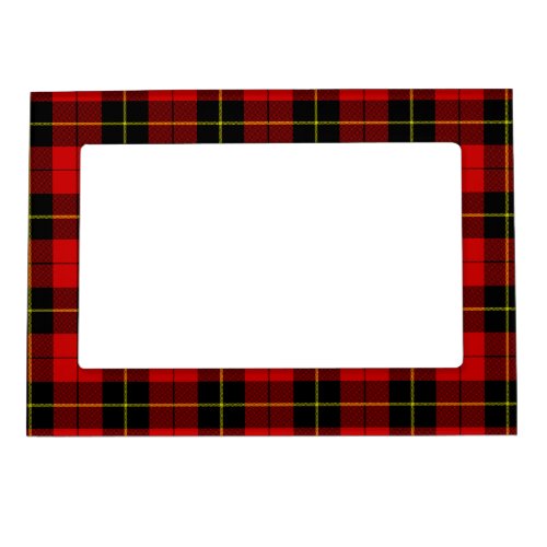 Wallace tartan red black plaid magnetic photo frame