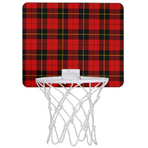 Wallace tartan red black plaid mini basketball hoop