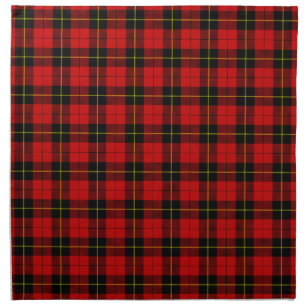 Wallace tartan red black plaid napkin