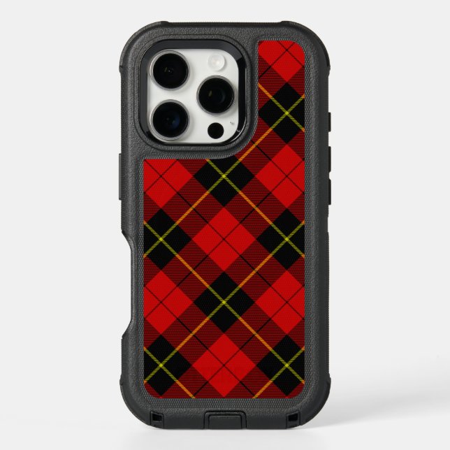 Wallace tartan red black plaid otterbox iPhone case (Back)