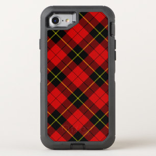 Wallace tartan red black plaid OtterBox defender iPhone SE/8/7 case