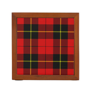 Wallace tartan red black plaid Pencil/Pen holder