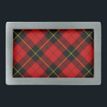 Wallace tartan red black plaid rectangular belt buckle<br><div class="desc">Wallace clan tartan red black plaid</div>