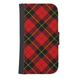 Wallace tartan red black plaid wallet phone case for samsung galaxy s4