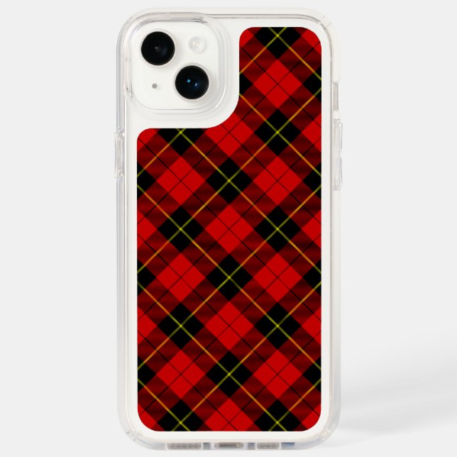 Wallace tartan red black plaid speck iPhone case (Front)