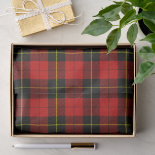 Wallace tartan red black plaid tissue paper
