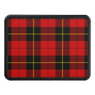Wallace tartan red black plaid tow hitch cover