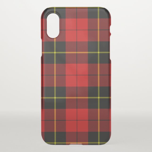 Wallace tartan red black plaid uncommon iPhone case (Back)