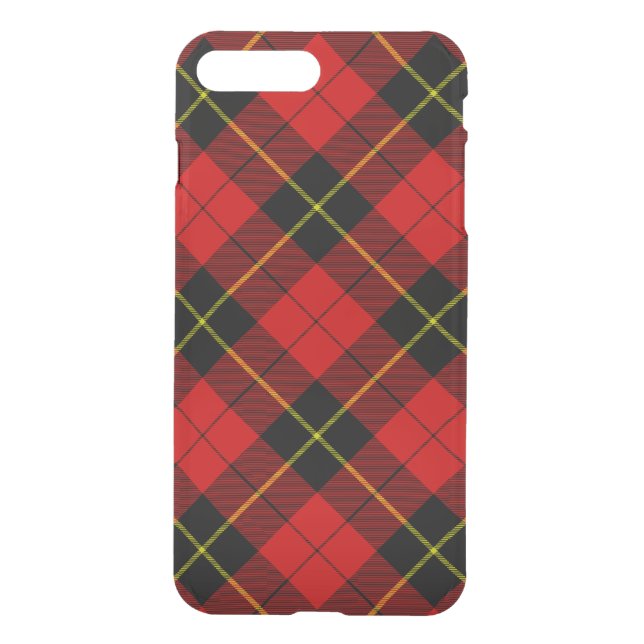 Wallace tartan red black plaid uncommon iPhone case (Back)