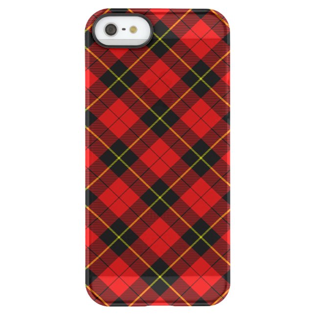 Wallace tartan red black plaid uncommon iPhone case (Back)