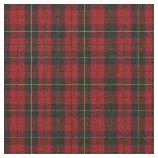 Wallace Tartan Scottish Clan Plaid Pattern Fabric (Close Up)