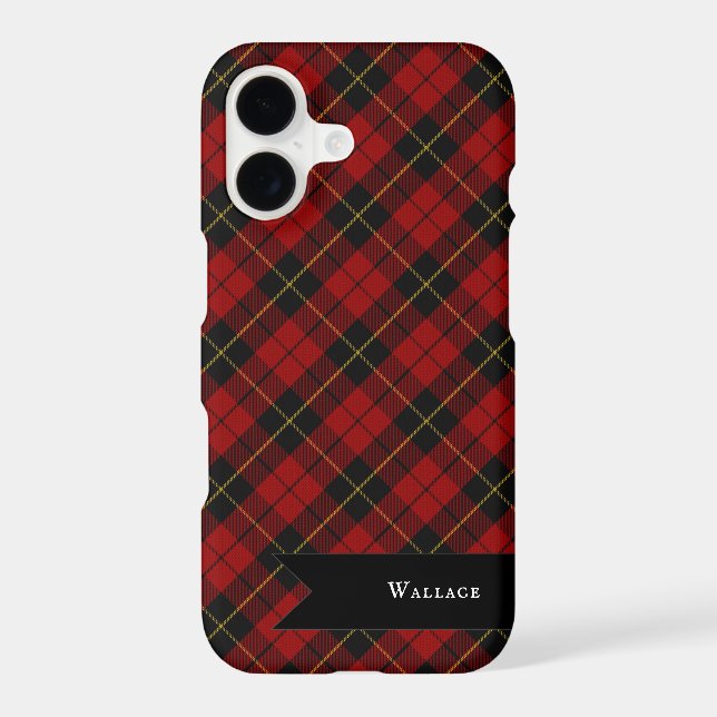 Wallace Tartan Scottish Clan Plaid Pattern iPhone Case (Back)