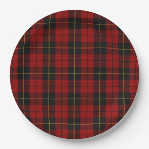 Wallace Tartan Scottish Clan Plaid Pattern Paper Plates