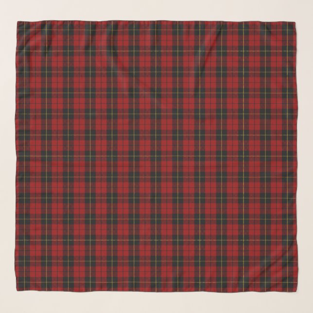 Wallace Tartan Scottish Clan Plaid Pattern Scarf (Front)