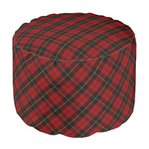 Wallace Tartan Scottish Clan Plaid Pouf