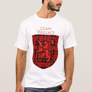 Wallace Tartan Scottish Plaid Lion Rampant T-Shirt