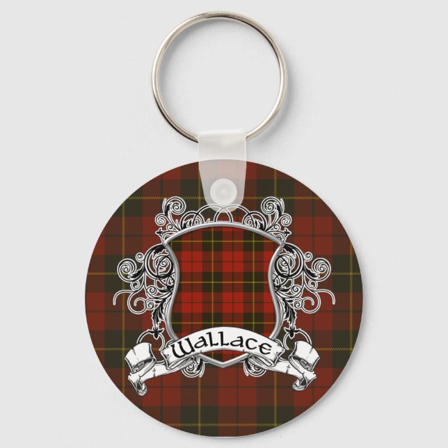 Wallace Tartan Shield Keychain (Front)