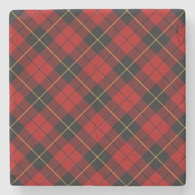 Wallace Tartan Stone Coaster (Front)