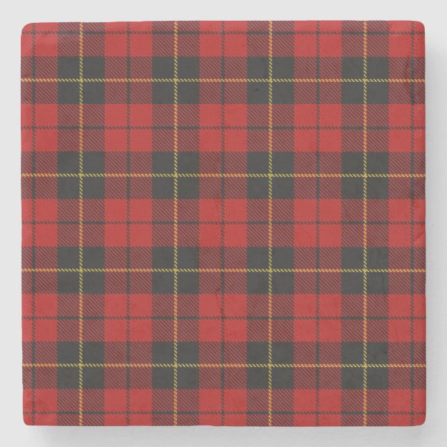 Wallace Tartan Stone Coaster (Front)