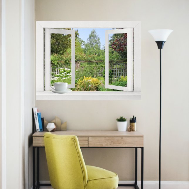 Walled Garden - Open Window onto Flowers and Trees Poster (Creator Uploaded)