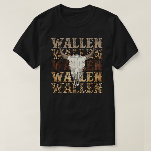 Wallen Western Cow Skull  T_Shirt