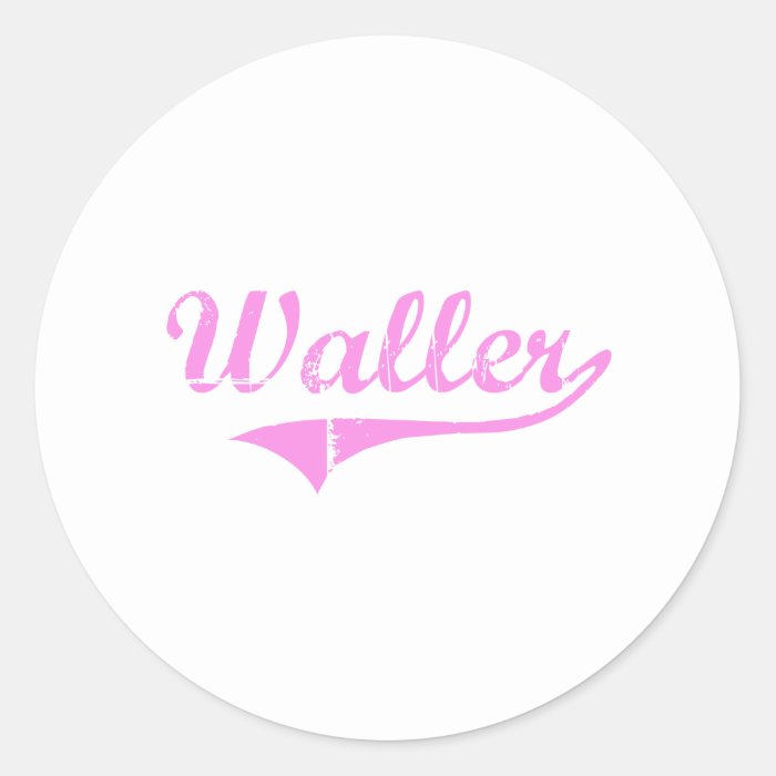 Waller Last Name Classic Style Sticker