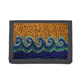 Wallet | Beading Print of Waves Sea Sand