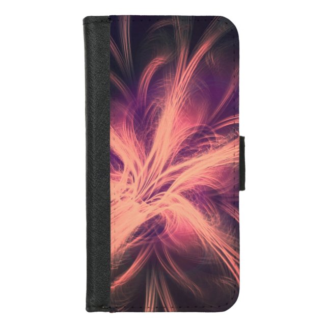 Wallet Case Fractal Light Purple Palette (Front)